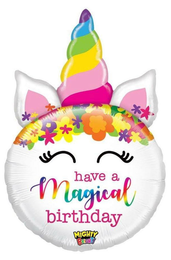33” Unicorn Birthday Foil Balloon