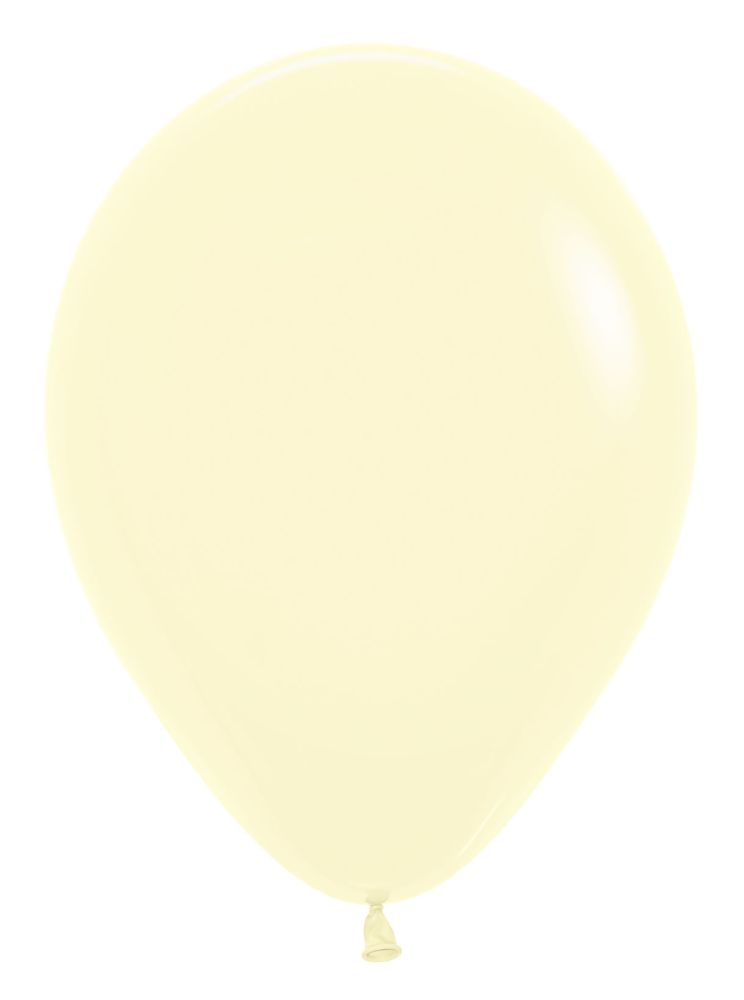 11” Matte Pastel Yellow (50 per bag)